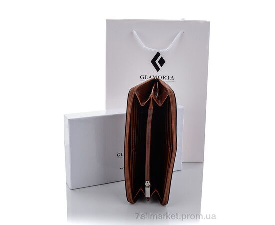 Фотография Кошелек женский B019-951 brown 9*18*2 см, "GLAMORTA" недорого оптом от прямого поставщика, изображение 3