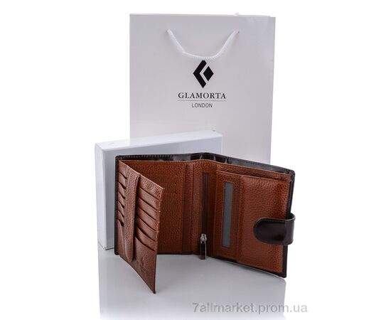 Гаманець чоловічий B058-894 brown 11*12*2 см, "GLAMORTA" недорого оптом від прямого постачальника, зображення 3