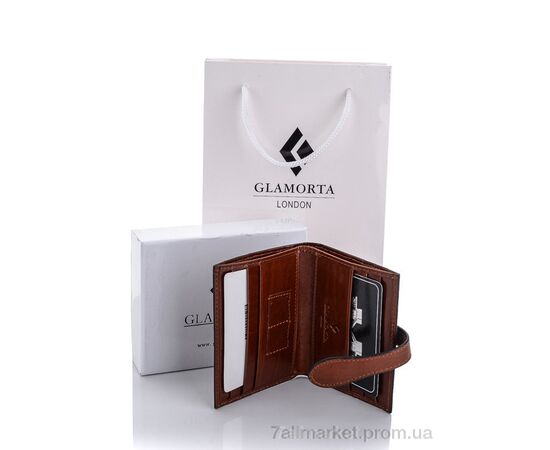 Гаманець чоловічий B019-10 brown 8*10*2 см, "GLAMORTA" недорого оптом від прямого постачальника, зображення 3