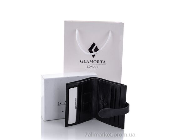 Гаманець чоловічий B019-10 black 8*10*2 см, "GLAMORTA" недорого оптом від прямого постачальника, зображення 3