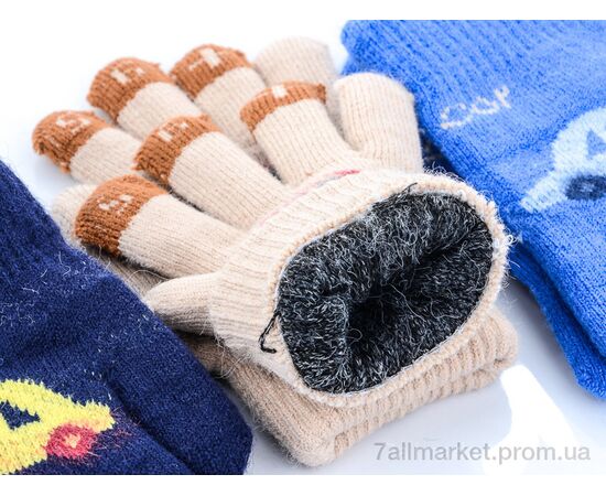 Фотография Перчатки для детей Зима A638M mix (12 шт. р.сетка 6-8) "KUINH" недорого оптом от прямого поставщика, изображение 2