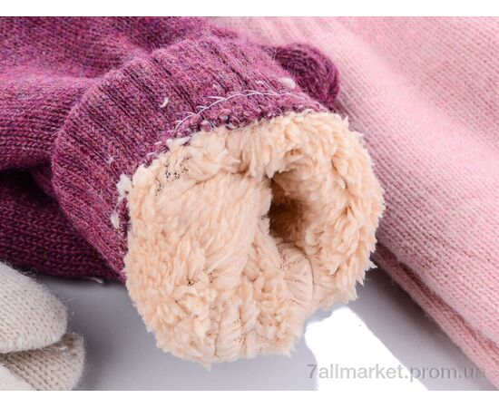 Фотография Варежки для женщин Зима 814 mix (12 шт. р.сетка One size) "KUINH" недорого оптом от прямого поставщика, изображение 2