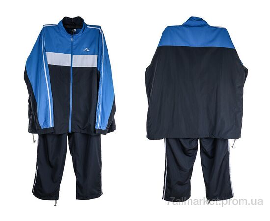 Спортивний костюм чоловічий Весна/осінь 2761-1 d.grey (3 шт. р.сітка7XL-9XL) "Мир" недорого оптом від прямого постачальника, зображення 3