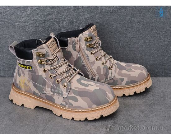 Черевики дитячі зручні Весна/осінь Y160(B8090-1) army green-beige (6 пар р.32-37) "Violeta" недорого оптом від прямого постачальника, зображення 2