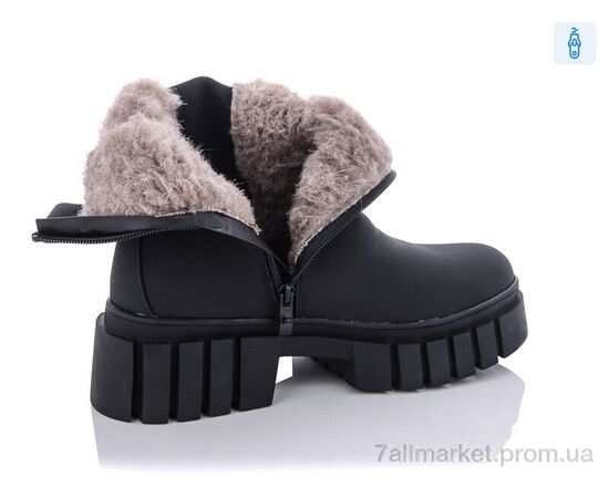 Черевики жіночі стильні Зима M24(M8227)-1 black (8 пар р.36-41) "Violeta" недорого оптом від прямого постачальника, зображення 2