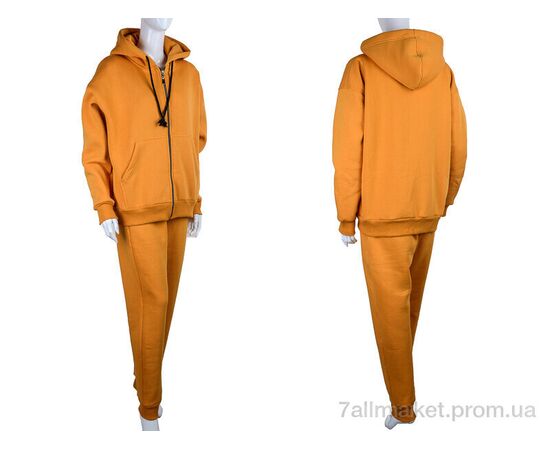 Спортивний костюм жіночий Весна/осінь 3013 yellow (3 шт. р.сіткаS-L) "Ledi-Sharm" недорого оптом від прямого постачальника, зображення 3