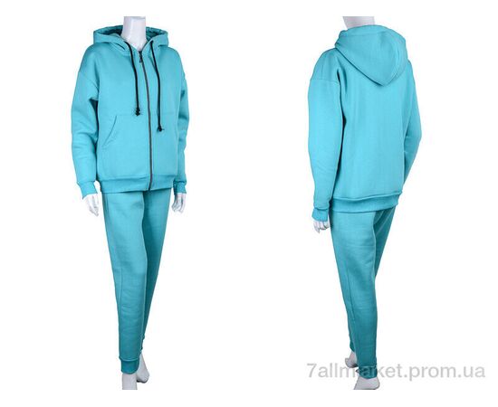 Спортивний костюм жіночий Весна/осінь 3013 blue (3 шт. р.сіткаS-L) "Ledi-Sharm" недорого оптом від прямого постачальника, зображення 3