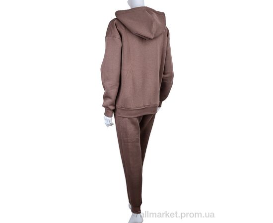 Спортивний костюм жіночий Весна/осінь 3013 d.brown (3 шт. р.сіткаS-L) "Ledi-Sharm" недорого оптом від прямого постачальника, зображення 2