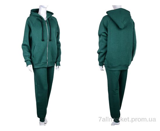 Спортивний костюм жіночий Весна/осінь 3013 green (3 шт. р.сіткаS-L) "Ledi-Sharm" недорого оптом від прямого постачальника, зображення 3