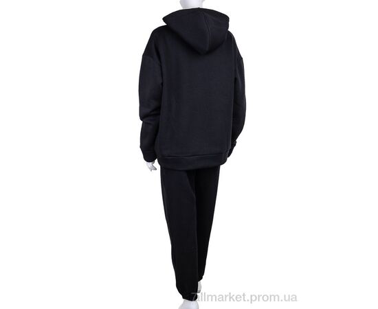 Спортивний костюм жіночий Весна/осінь 3012 black (4 шт. р.сіткаXL-4XL) "Ledi-Sharm" недорого оптом від прямого постачальника, зображення 2