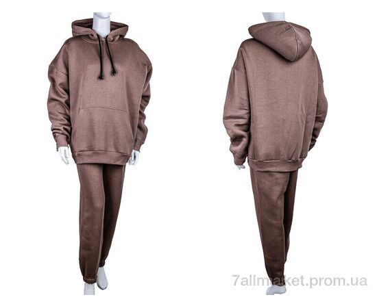 Спортивний костюм жіночий Весна/осінь 3012 brown (4 шт. р.сіткаXL-4XL) "Ledi-Sharm" недорого оптом від прямого постачальника, зображення 3