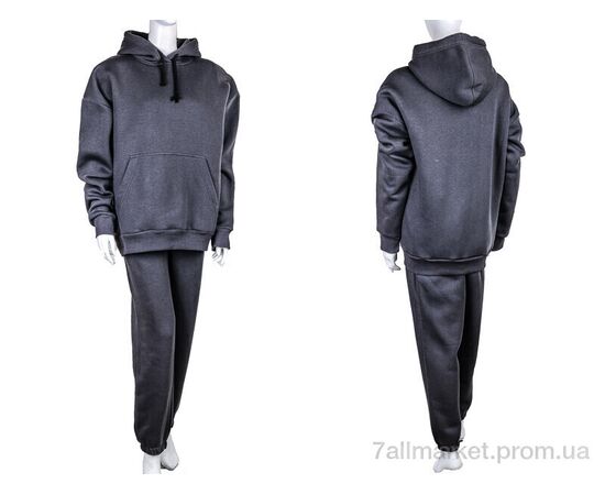 Спортивний костюм жіночий Весна/осінь 3012 grey (4 шт. р.сіткаXL-4XL) "Ledi-Sharm" недорого оптом від прямого постачальника, зображення 3