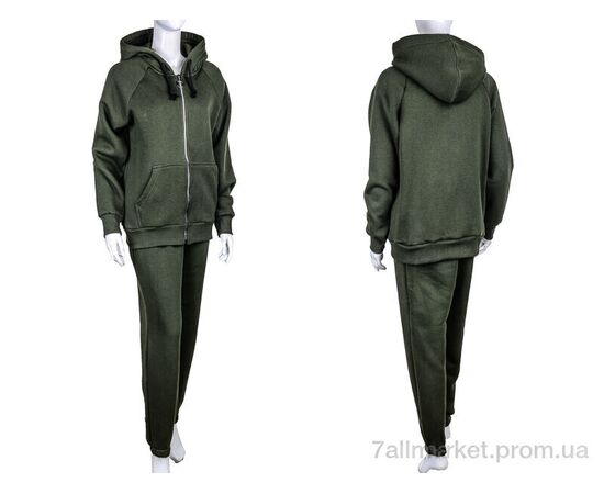 Спортивний костюм жіночий Весна/осінь 3015 khaki (4 шт. р.сіткаXL-4XL) "Ledi-Sharm" недорого оптом від прямого постачальника, зображення 3