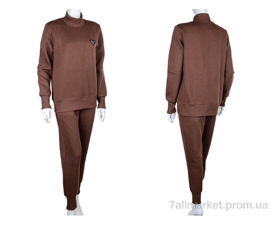 Спортивний костюм жіночий Весна/осінь 3041 d.brown (3 шт. р.сіткаS-L) "Ledi-Sharm" недорого оптом від прямого постачальника, зображення 3