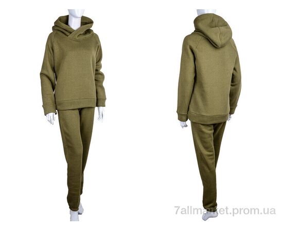 Спортивний костюм жіночий Весна/осінь 4001 khaki (5 шт. р.сіткаS-2XL) "Ledi-Sharm" недорого оптом від прямого постачальника, зображення 3