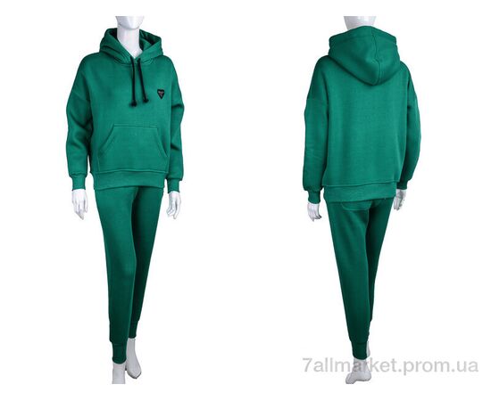 Спортивний костюм жіночий Весна/осінь 3007 green (4 шт. р.сіткаS-XL) "Ledi-Sharm" недорого оптом від прямого постачальника, зображення 3