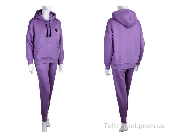 Спортивний костюм жіночий Весна/осінь 3007 violet (4 шт. р.сіткаS-XL) "Ledi-Sharm" недорого оптом від прямого постачальника, зображення 3