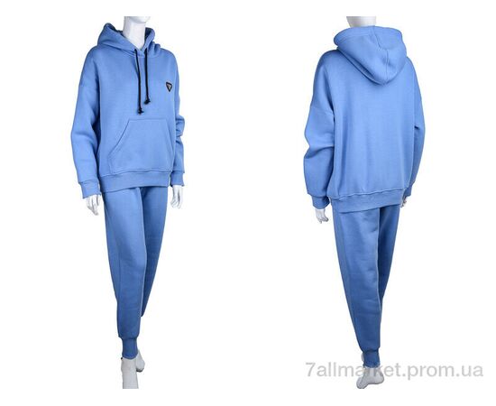 Спортивний костюм жіночий Весна/осінь 3007 blue (4 шт. р.сіткаS-XL) "Ledi-Sharm" недорого оптом від прямого постачальника, зображення 3