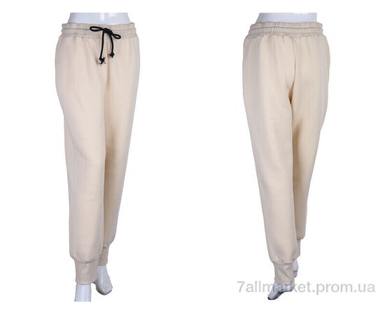 Спортивні штани жіночі Весна/осінь 5002 beige (3 шт. р.сіткаS-L) "Ledi-Sharm" недорого оптом від прямого постачальника, зображення 3