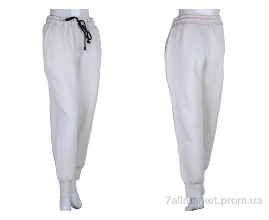 Спортивні штани жіночі Весна/осінь 5002 white (3 шт. р.сіткаS-L) "Ledi-Sharm" недорого оптом від прямого постачальника, зображення 3