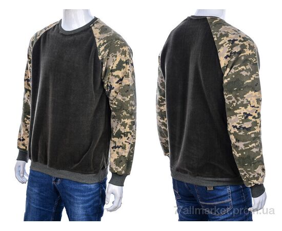 Батник чоловічий Весна/осінь 2791-5 green (5 шт. р.сіткаM-3XL) "Мир" недорого оптом від прямого постачальника, зображення 3