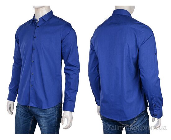 Чоловіча сорочка Весна/осінь SDK7368 navy (24 шт. р.сіткаS-3XL) "Enrico" недорого оптом від прямого постачальника, зображення 3