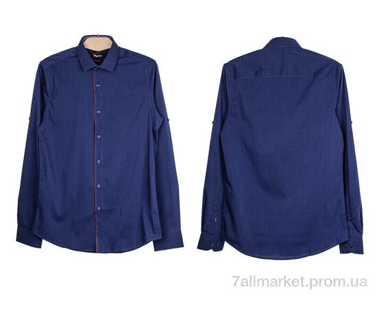 Чоловіча сорочка Весна/осінь SDK7363 navy (24 шт. р.сіткаS-3XL) "Enrico" недорого оптом від прямого постачальника, зображення 3