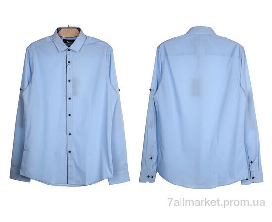 Чоловіча сорочка Весна/осінь SDK7366 l.blue (24 шт. р.сіткаS-3XL) "Enrico" недорого оптом від прямого постачальника, зображення 3