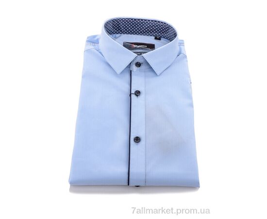 Чоловіча сорочка Весна/осінь SDK7366 l.blue (24 шт. р.сіткаS-3XL) "Enrico" недорого оптом від прямого постачальника, зображення 4