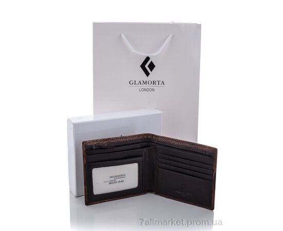 Гаманець чоловічий B029-940 brown 10*11*- см, "GLAMORTA" недорого оптом від прямого постачальника, зображення 3