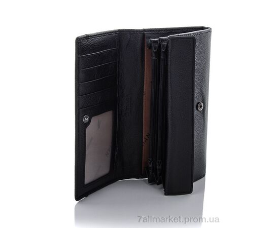 Фотография Кошелек женский T8202-3H09B black 9*18*2 см, "GLAMORTA" недорого оптом от прямого поставщика, изображение 3