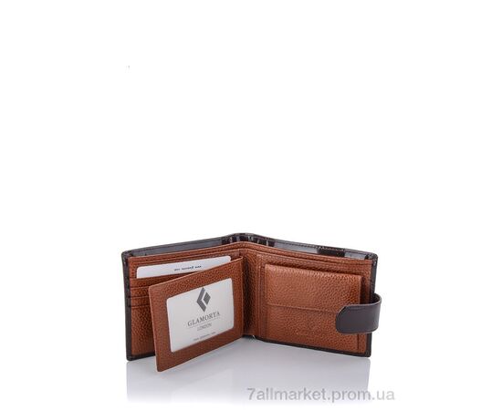 Гаманець чоловічий B058-802 brown 9*12*2 см, "GLAMORTA" недорого оптом від прямого постачальника, зображення 3