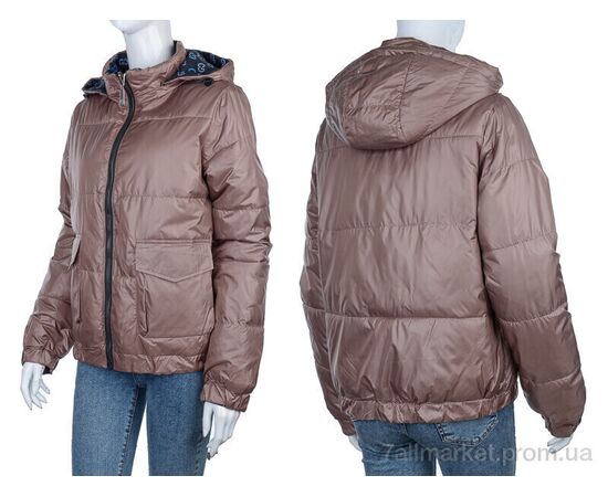 Куртка жіноча Весна/осінь 2830-253-3 brown (4 шт. р.сіткаM-2XL) "Мир" недорого оптом від прямого постачальника, зображення 3