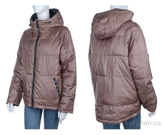 Куртка жіноча Весна/осінь 2830-215-5 brown (4 шт. р.сіткаM-2XL) "Мир" недорого оптом від прямого постачальника, зображення 3