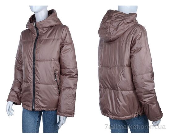 Куртка жіноча Весна/осінь 2830-213-5 brown (4 шт. р.сіткаM-2XL) "Мир" недорого оптом від прямого постачальника, зображення 3