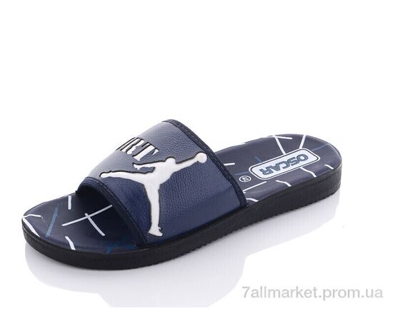 Шльопанці чоловічі пляжні Літо S44 blue (6 пар р.40-45) "Oscar" недорого оптом від прямого постачальника, зображення 2