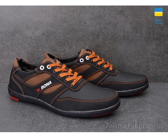 Кросівки чоловічі модні Весна/осінь KP20 чорно-рудий (8 пар р.40-45) "Paolla" недорого оптом від прямого постачальника, зображення 3