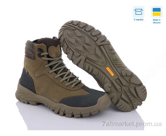 Черевики чоловічі стильні Весна/осінь Кредо Укр тактичні N120-1 фліс хакі (6 пар р.40-45) "Vladimir" недорого оптом від прямого постачальника, зображення 2