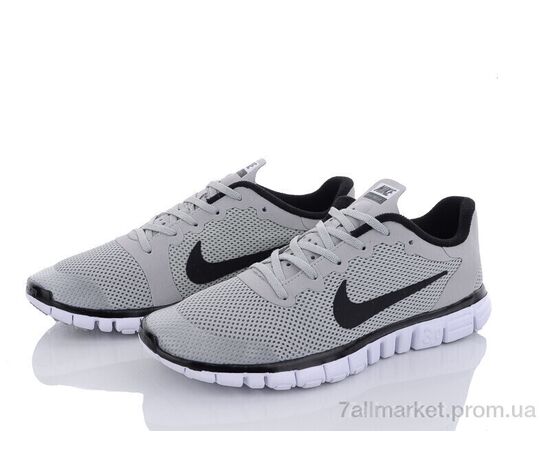 Кросівки чоловічі модні Весна/осінь NK free 3.0 grey (6 пар р.41-45) "Fabullok" недорого оптом від прямого постачальника, зображення 2