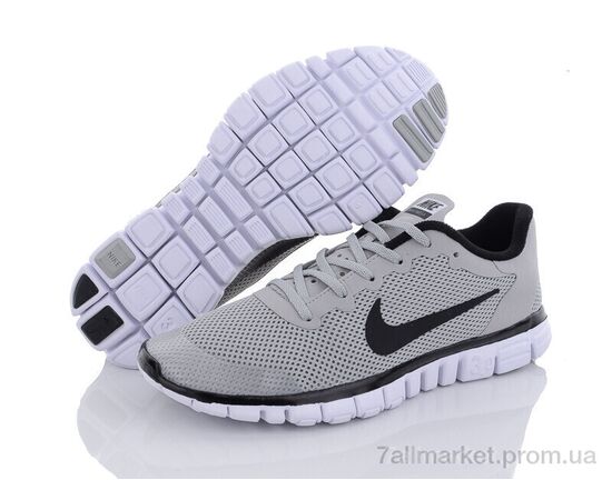 Кросівки чоловічі модні Весна/осінь NK free 3.0 grey (6 пар р.41-45) "Fabullok" недорого оптом від прямого постачальника, зображення 3