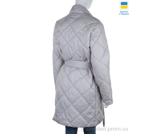 Пальто жіноче Весна/осінь V2 сірий (6 шт. р.сітка48-58) "Tatiana-DIVO" недорого оптом від прямого постачальника, зображення 2