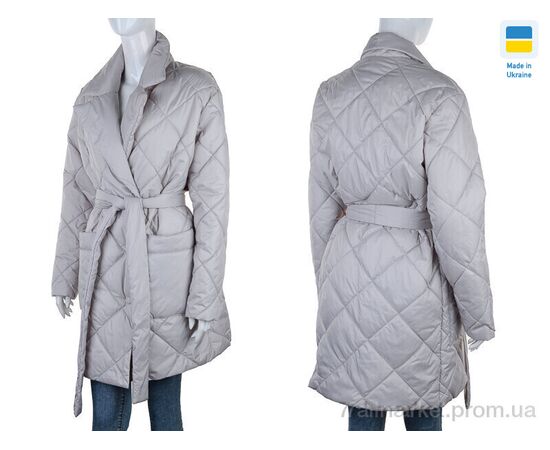 Пальто жіноче Весна/осінь V2 сірий (6 шт. р.сітка48-58) "Tatiana-DIVO" недорого оптом від прямого постачальника, зображення 3