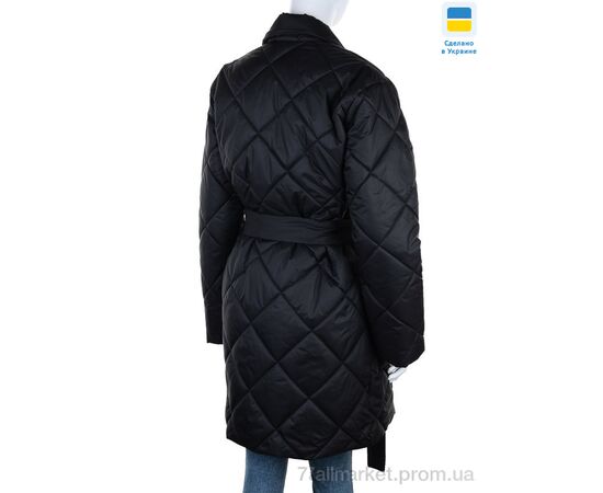 Пальто жіноче Весна/осінь V2 чорний (6 шт. р.сітка48-58) "Tatiana-DIVO" недорого оптом від прямого постачальника, зображення 2