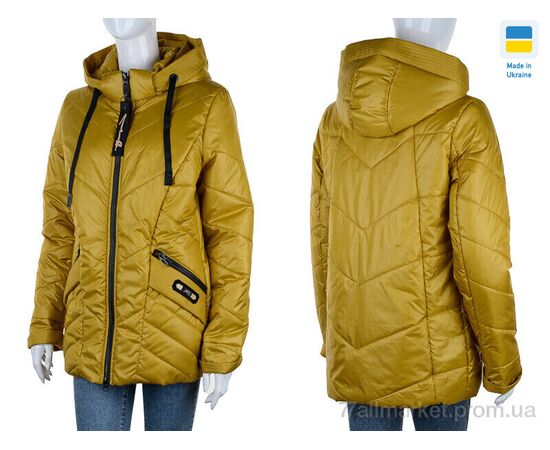 Куртка жіноча Весна/осінь Весна 1 гірчиця (6 шт. р.сітка48-58) "Tatiana-DIVO" недорого оптом від прямого постачальника, зображення 3