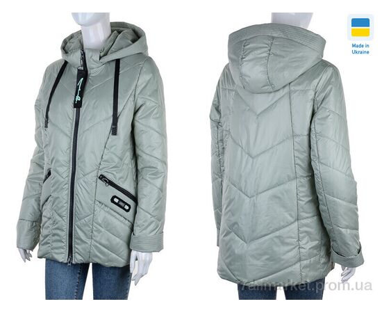 Куртка жіноча Весна/осінь Весна 1 зелений (6 шт. р.сітка48-58) "Tatiana-DIVO" недорого оптом від прямого постачальника, зображення 3