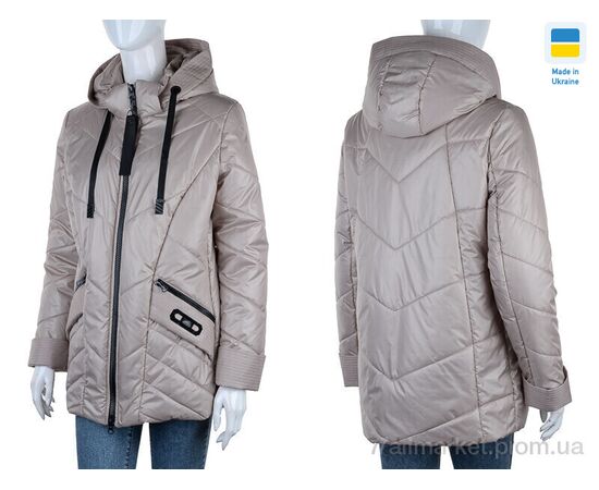 Куртка жіноча Весна/осінь Весна 1 бежевий (6 шт. р.сітка48-58) "Tatiana-DIVO" недорого оптом від прямого постачальника, зображення 3