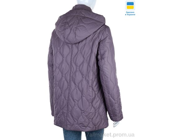 Куртка жіноча Весна/осінь Хвиля т.фіолетовий (6 шт. р.сітка48-58) "Tatiana-DIVO" недорого оптом від прямого постачальника, зображення 2
