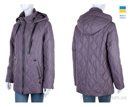 Куртка жіноча Весна/осінь Хвиля т.фіолетовий (6 шт. р.сітка48-58) "Tatiana-DIVO" недорого оптом від прямого постачальника, зображення 3