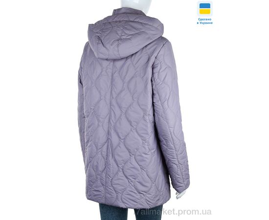 Куртка жіноча Весна/осінь Хвиля фіолетовий (6 шт. р.сітка48-58) "Tatiana-DIVO" недорого оптом від прямого постачальника, зображення 2