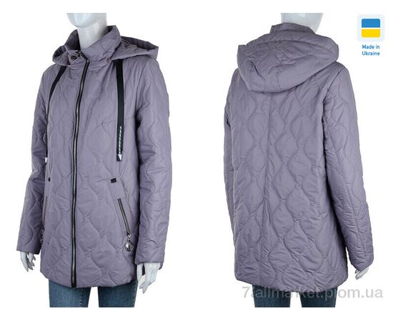 Куртка жіноча Весна/осінь Хвиля фіолетовий (6 шт. р.сітка48-58) "Tatiana-DIVO" недорого оптом від прямого постачальника, зображення 3